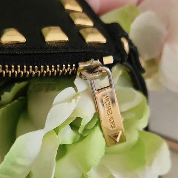 Michael Kors Black Wristlet with Gold Accents - Picture 4 of 9
